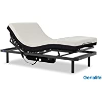 Gerialife® Cama articulada con colchón ortopédico viscoelástico 20 cm. (90x190- Gris Grafito)